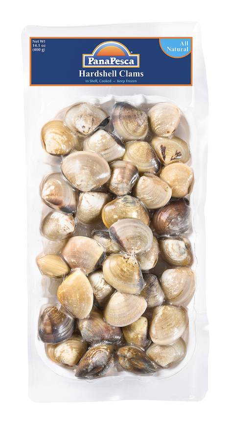 Whole Clams in Shell Skin Pack